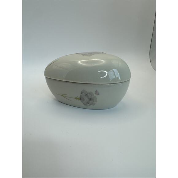 Vintage Takahashi Porcelain Heart‎ Shaped Trinket Jewelry Box Japan Floral SFO - Picture 7 of 9